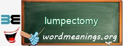 WordMeaning blackboard for lumpectomy